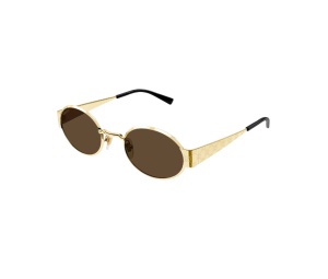 Buy Gucci Gold Panthos Sunglasses Solid Brown Lens at Sasom – Authentic and Ready to Ship