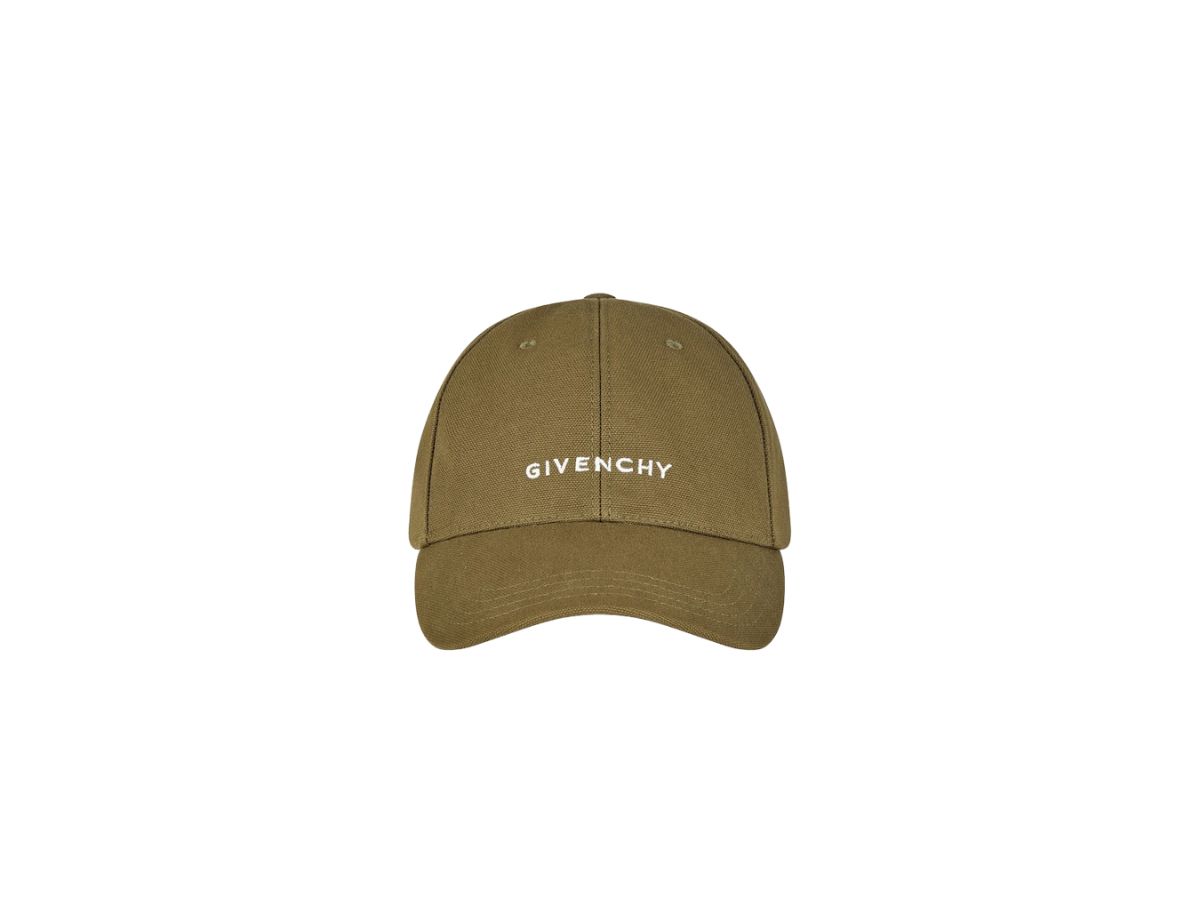 GIVENCHY PARIS CAP カーキ Givenchy logo-embroidered Camouflage Distressed Cap