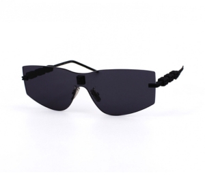 Givenchy GV40043U-02A Sunglasses In Black Acetate-Metal Frame-2G Detail With Grey Lenses