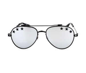 Givenchy GV7057-807DC-58 Glasses In Black Metal Frame-Star Detail With Mirror Lenses
