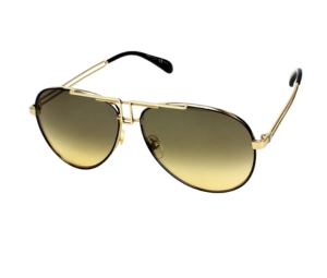 Givenchy GV7110-S-2M2GA-61 Sunglasses In Gold-Black Metal Frame With Yellow Lenses