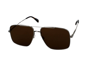 Givenchy GV7119-S-KJ1VP-61 Sunglasses In Silver-Black Metal Frame With Dark Brown Lenses