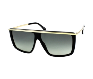 Givenchy GV7146-G-S-2M29O-62 Sunglasses In Black-Gold Metal Frame With Green Lenses