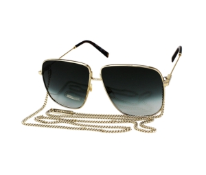 Givenchy GV7183-S-J5G9O-63 Sunglasses In Gold Metal Frame With Dark Green Gradient Lenses