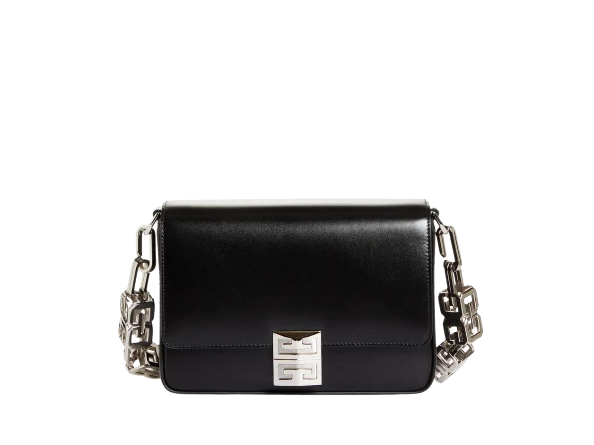 Givenchy Medium 4G Chain Shoulder Bag In Leather With Silver