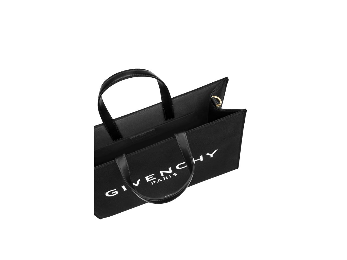 Givenchy Medium G-Tote Shopping Bag In Canvas Black | ของแท้