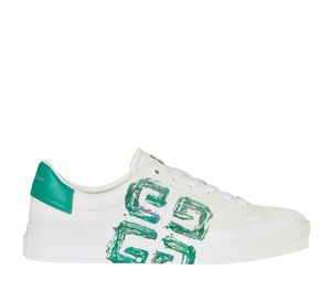 Buy Givenchy Sneakers City Sport In 4G Print Leather White Green at Sasom – Authentic and Ready to Ship