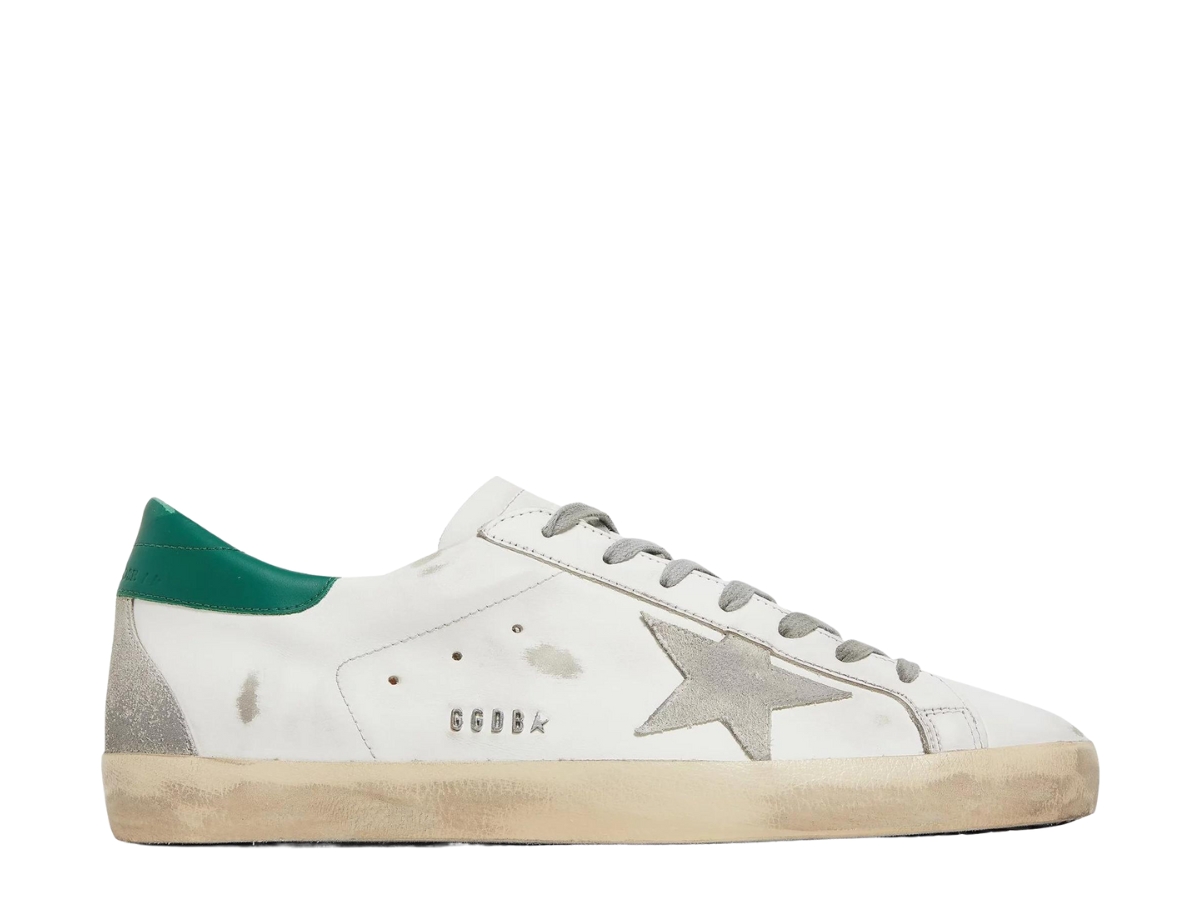 Golden Goose Superstar Sneakers White Green Heel Tab (W)
