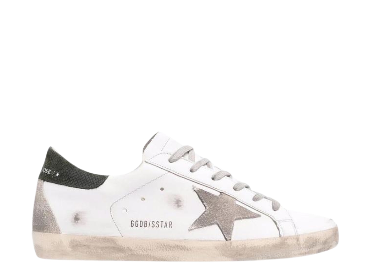 Golden Goose Superstar Sneakers White Python Black Heel Tab (W)