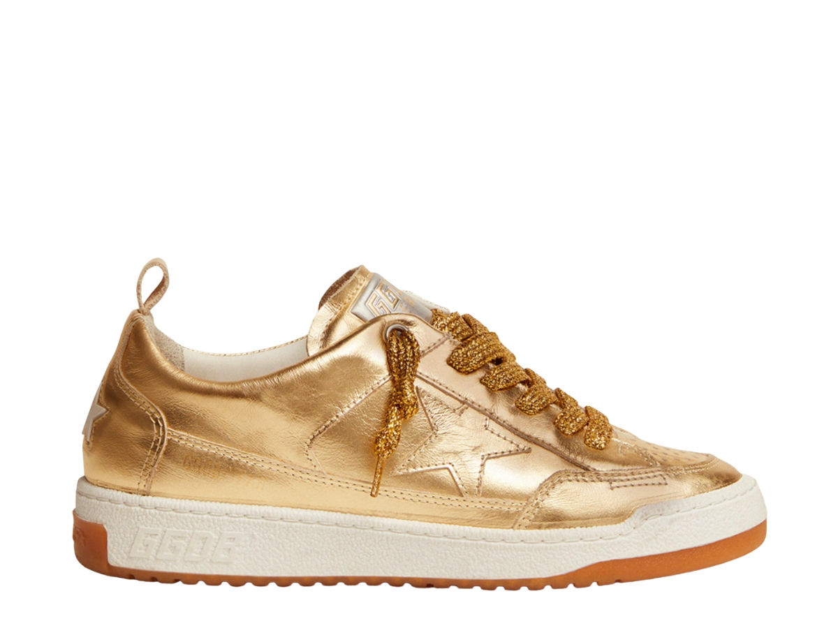 SASOM | shoes Golden Goose Yeah Leather Sneakers Gold Laminated (W) Check  the latest price now!