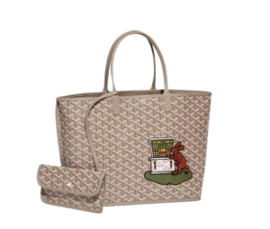 A Goyard Vendome Mini handbag in Goyardine canvas and chevroches