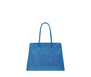 Goyard Hardy PM Bag In Goyardine Canvas & Decize Taurillon Leather Sky Blue