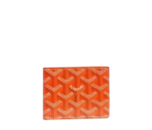 Goyard Insert Victoire Card Wallet In Goyardine Canvas-Vauzelles Calfskin Orange