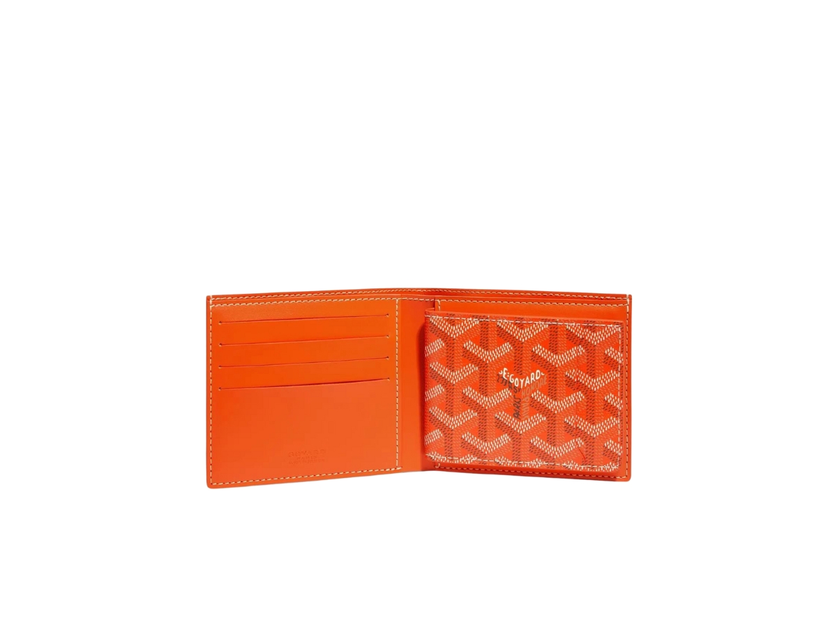 Goyard Insert Victoire Card Wallet In Goyardine Canvas Vauzelles Calfskin Orange