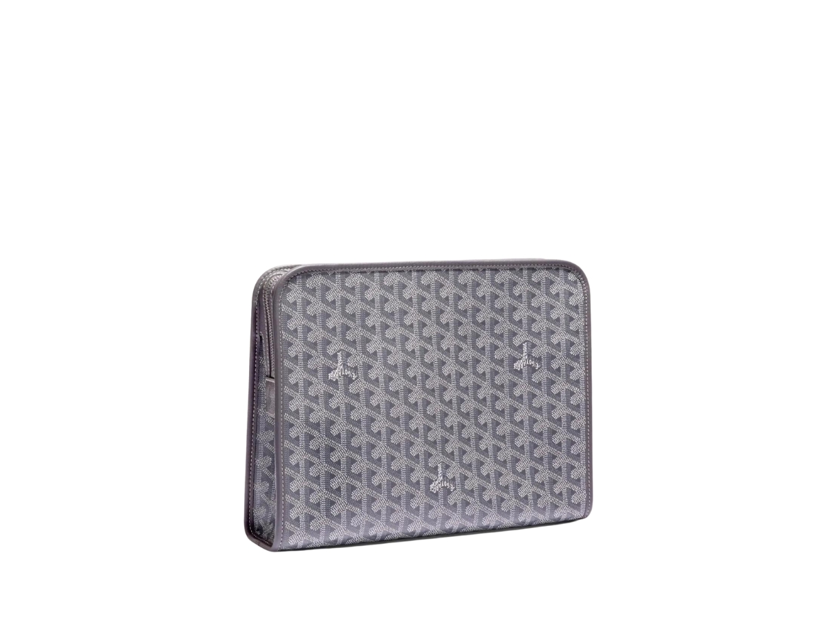 Goyard Jouvence Toiletry Bag MM Gray in Canvas/Calfskin with