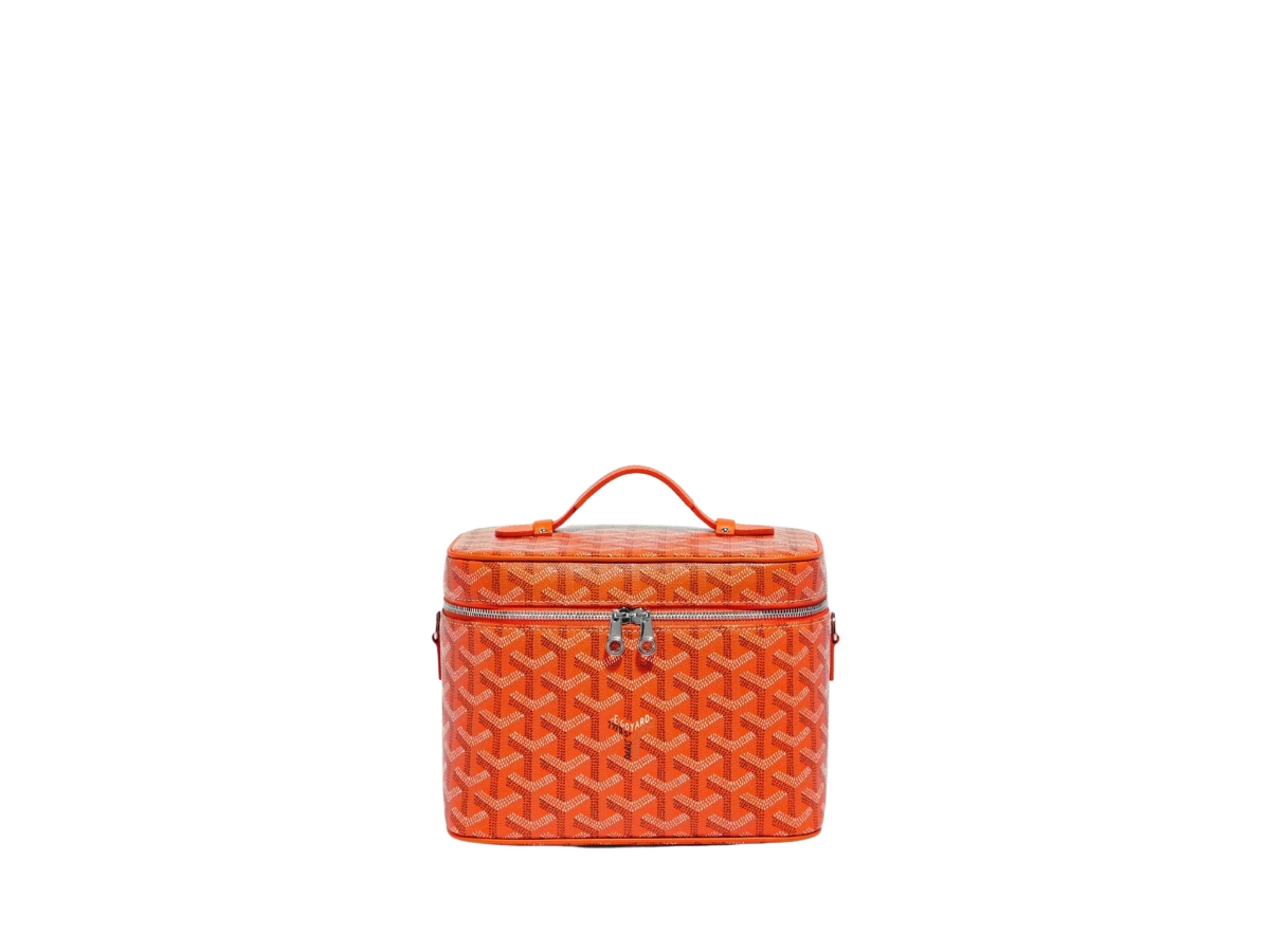 GOYARD Din canvas x Cervon calfskin Buzon Shoulder Bag trunk Brown black main image 1