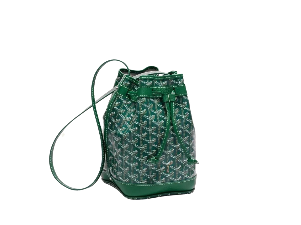 green goyard bucket bag