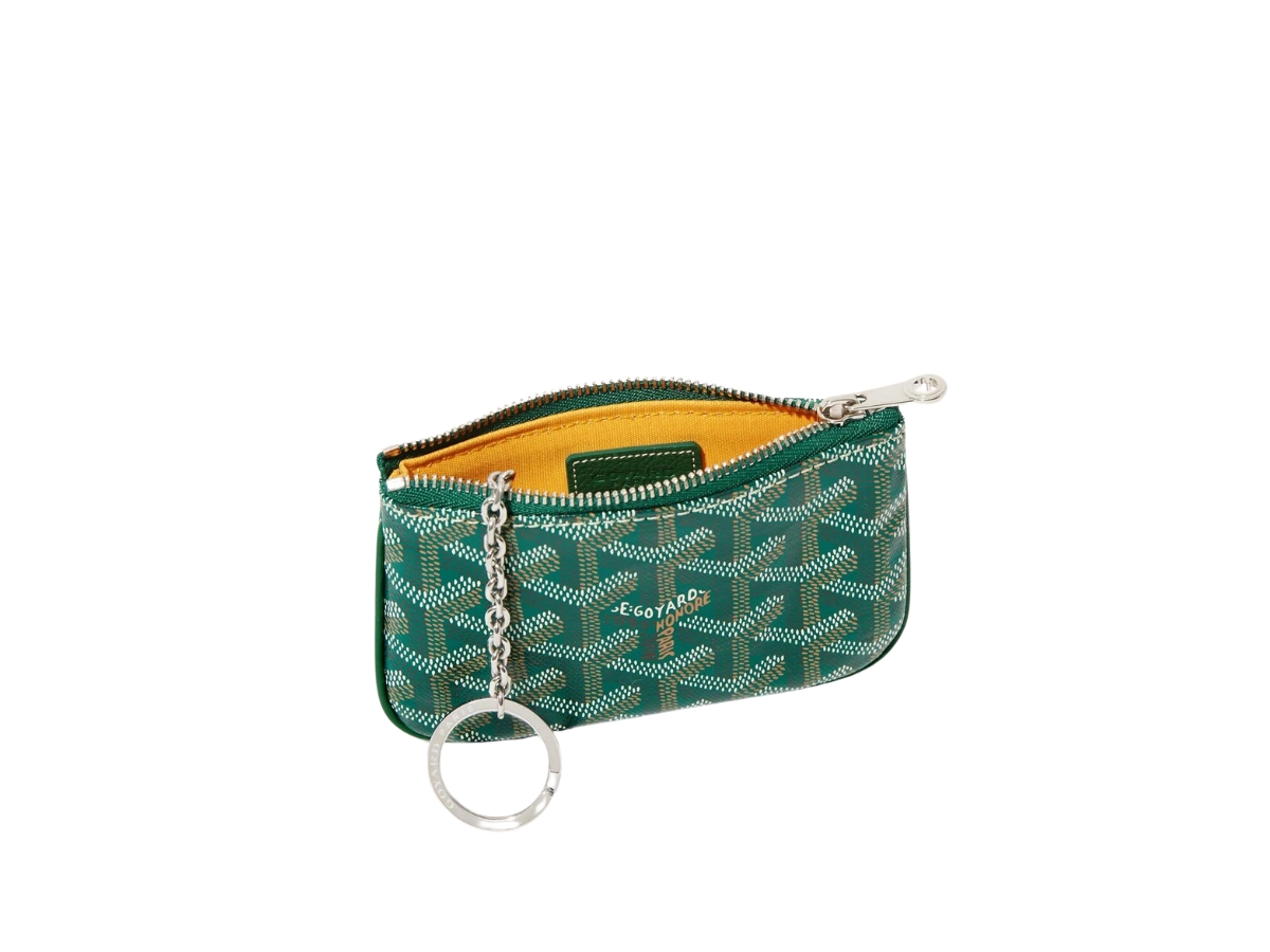 SASOM bags Goyard Senat Nano Key Pouch In Goyardine Canvas With Palladium Hardware Green Check the latest price now