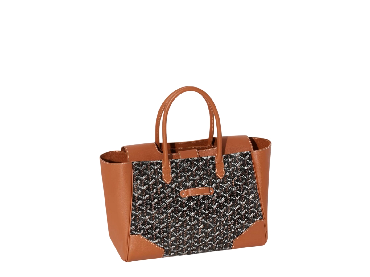 Goyard Black And Brown Chevroches Calfskin And Goyardine Canvas