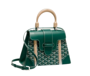 Goyard Anjou Tote Mini Green in Calfskin/Canvas with Palladium