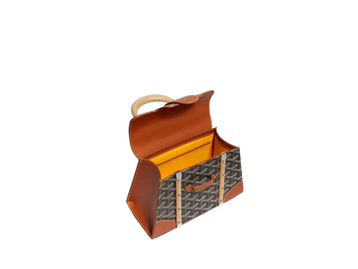 Goyard Saigon Structure Mini Bag Orange in Canvas/Cowhide Leather