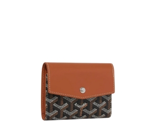 Goyard Saint-gabriel Wallet In Goyardine-Calfskin With Palladium Hardware Black-Tan