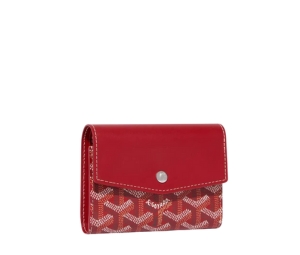 Goyard Saint-gabriel Wallet In Goyardine-Calfskin With Palladium Hardware Red