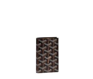 Goyard Saint Pierre Card Wallet In Goyardine Canvas And Vauzelles Calfskin Black