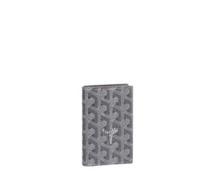 Goyard Saint Pierre Card Wallet In Goyardine Canvas And Vauzelles Calfskin Grey