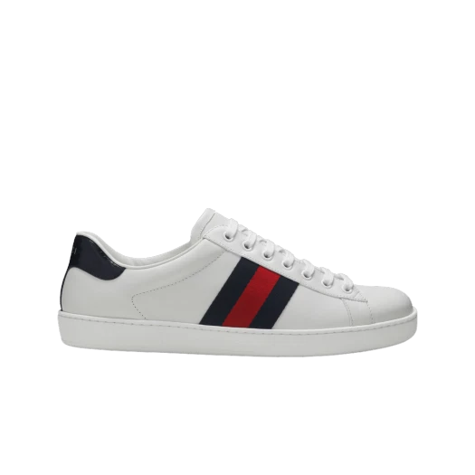 Gucci Ace Leather Sneakers White Blue