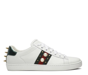 Gucci Ace Studded Pearl White (W)
