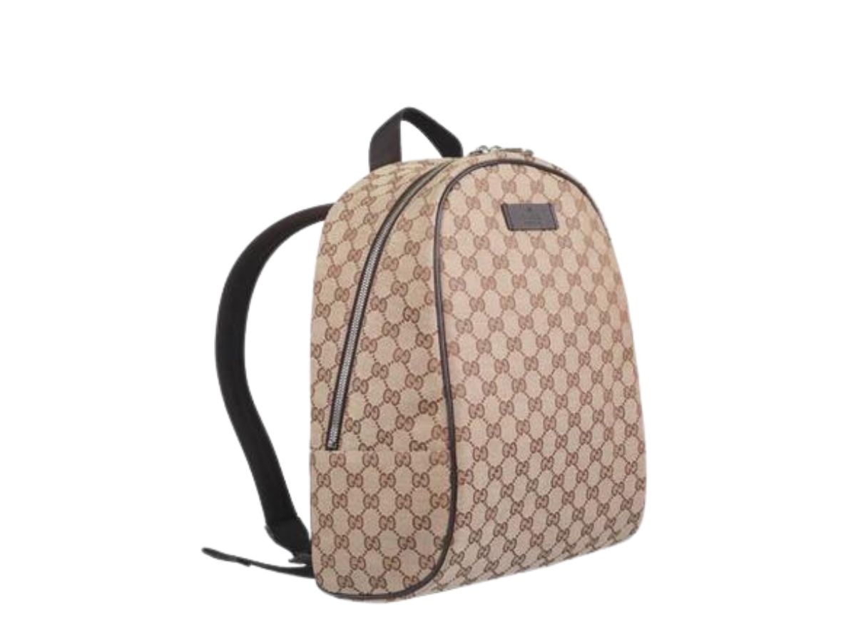 GUCCI GG Monogram Canvas Travel Backpack Bag Beige 449906