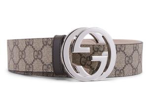 Buy Gucci Belt GG Supreme Interlocking G Buckle 1.5W Beige Ebony/Cocoa at Sasom – Authentic and Ready to Ship