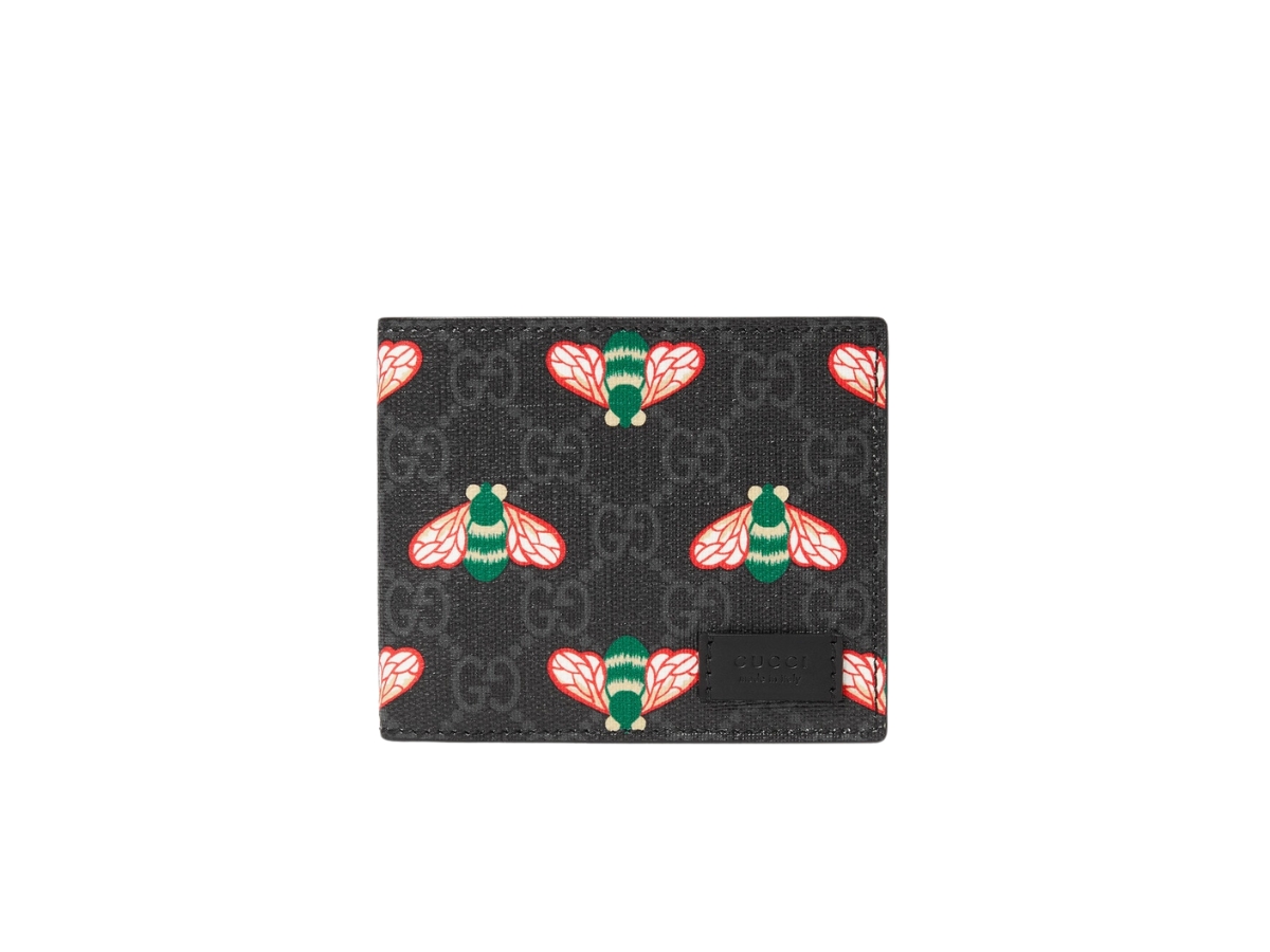Buy Gucci Bestiary Wallet With Bees 'Black GG Supreme' - 451268 UIEAN 1058