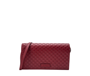 Gucci Clutch Second Bag In Microguccissima Leather Red