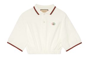 Buy Gucci Cotton Piquet Polo Shirt With Web White at Sasom – Authentic and Ready to Ship