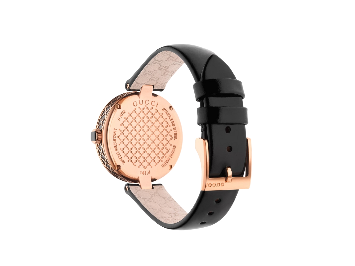 https://d2cva83hdk3bwc.cloudfront.net/gucci-diamantissima-watch-32mm-in-rose-gold-and-black-pvd-case-with-black-lacquered-diamante-pattern-dial-2.jpg