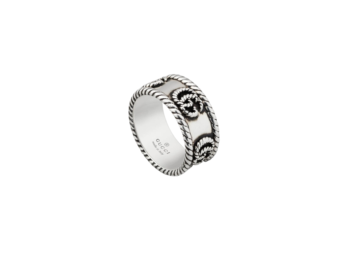 SASOM | accessories Gucci Double G Ring In 925 Sterling Silver With ...