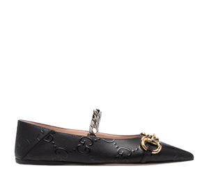 Buy Gucci GG Ballerina Flat With Horsebit Black at Sasom – Authentic and Ready to Ship