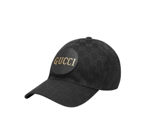 Buy Gucci GG Canvas Baseball Hat In Black Original Canvas And Leather Detail With Gucci Script Logo at Sasom – Authentic and Ready to Ship