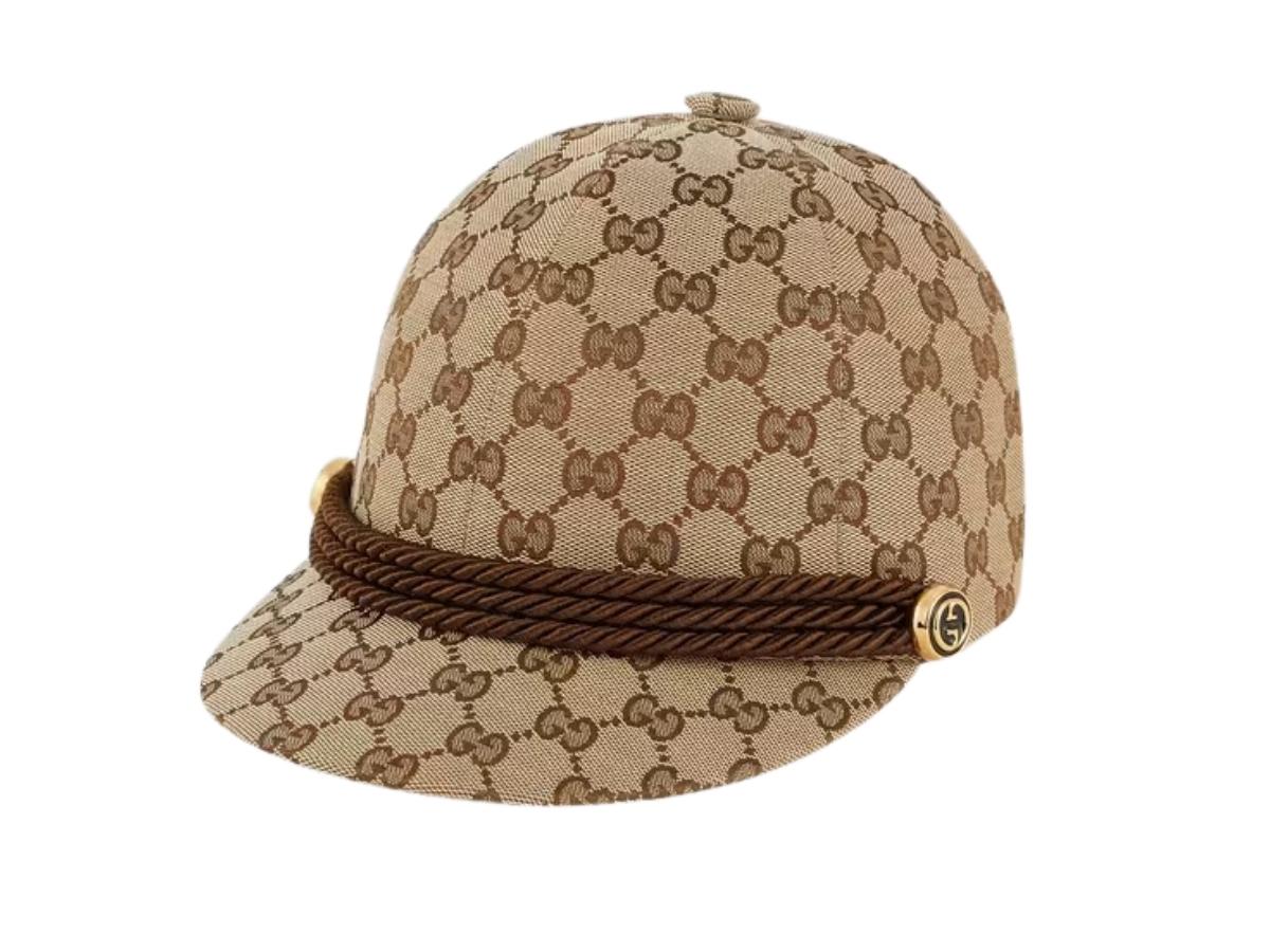 Gucci GG Canvas Baseball Hat in Brown