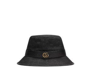 Buy Gucci GG Canvas Bucket Hat With Double G Black at Sasom – Authentic and Ready to Ship