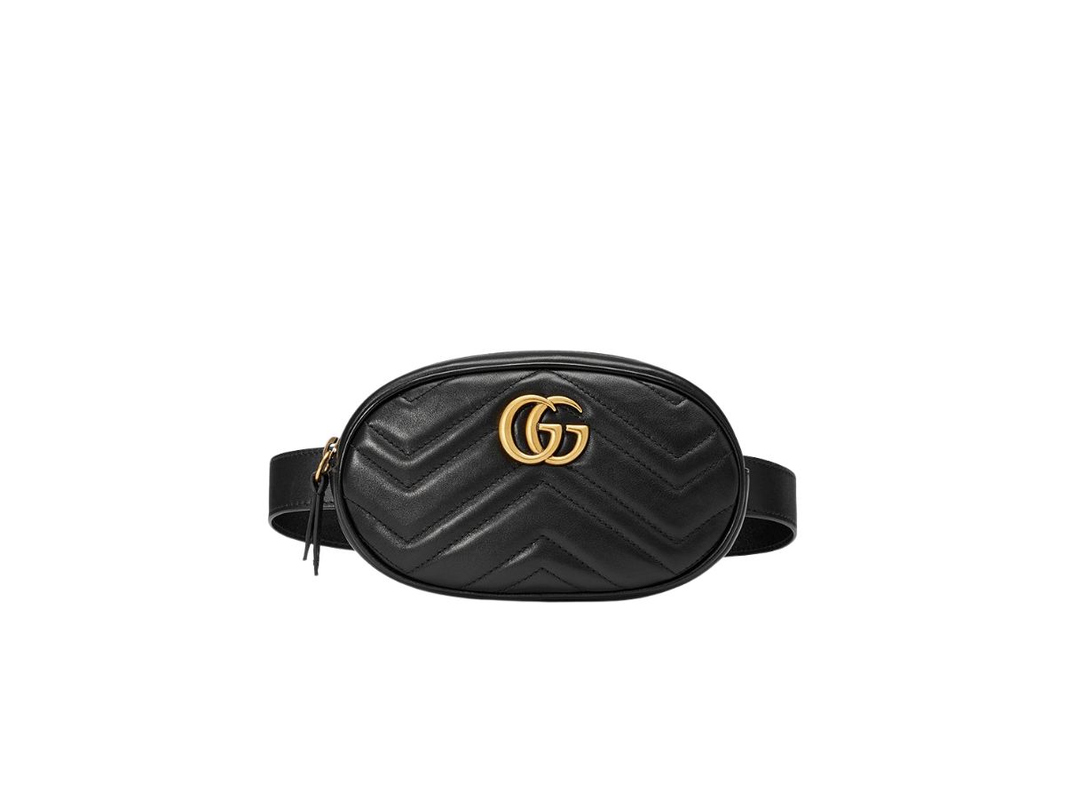 SASOM Gucci GG Marmont Belt Bag Matelasse Chevron Leather