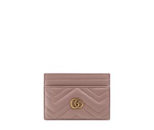 Gucci GG Marmont Card Case Dusty Pink Leather