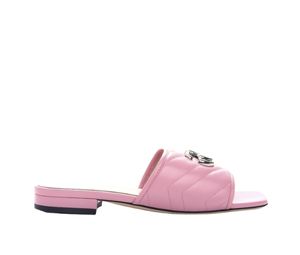 Gucci GG Marmont Flat Slide Sandals Pink