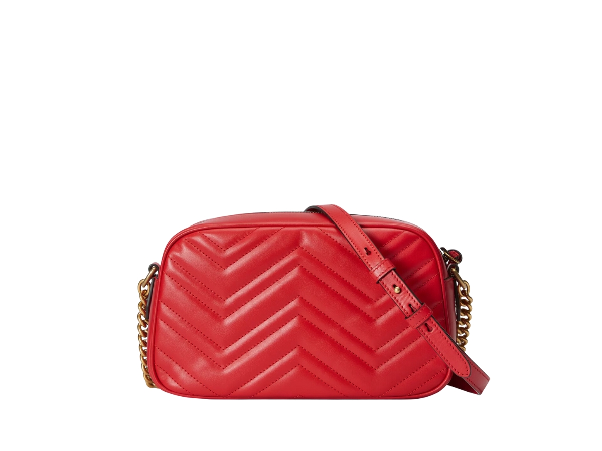 GG Marmont small shoulder bag in red leather