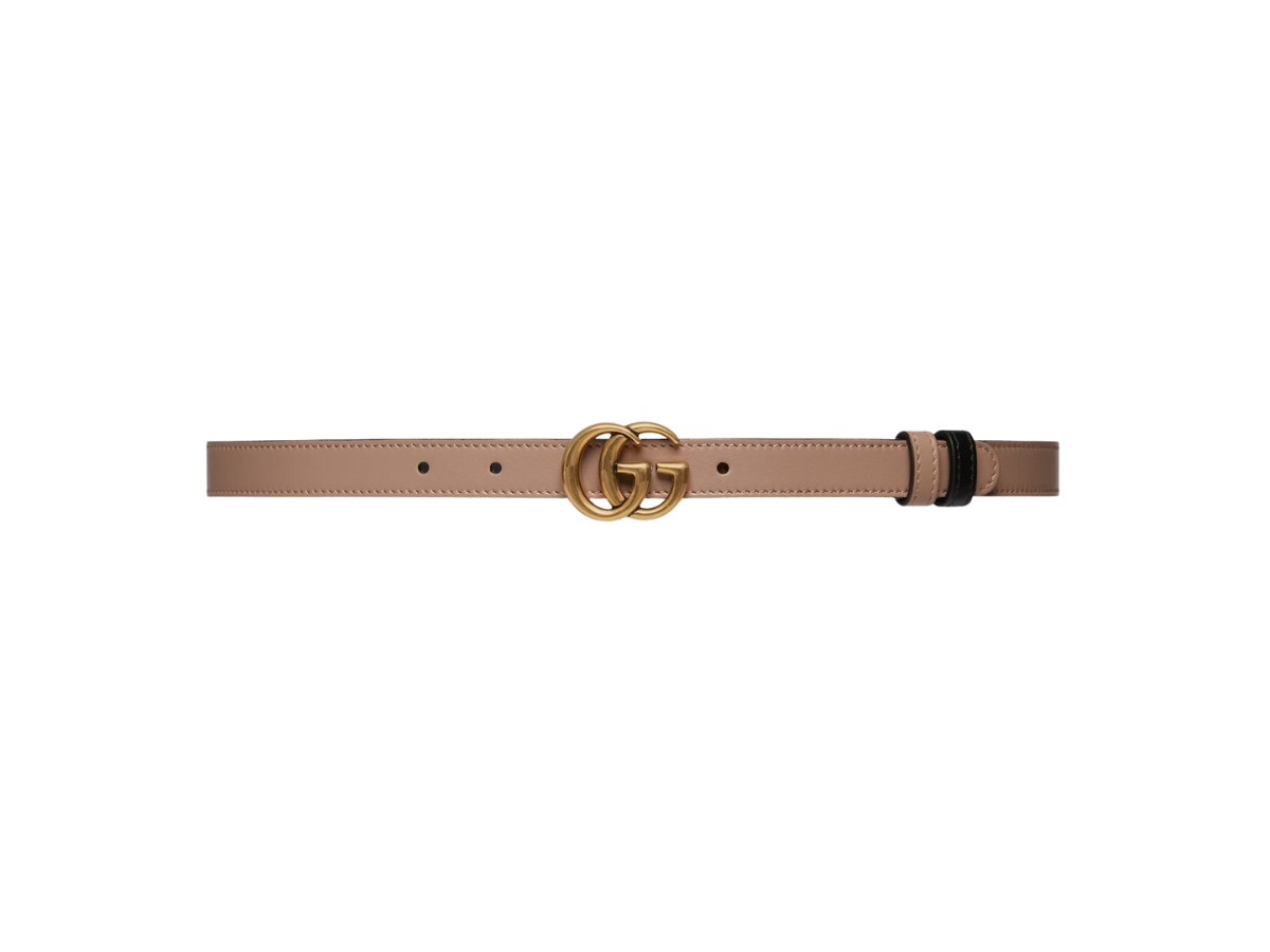 Thin gg hotsell leather belt