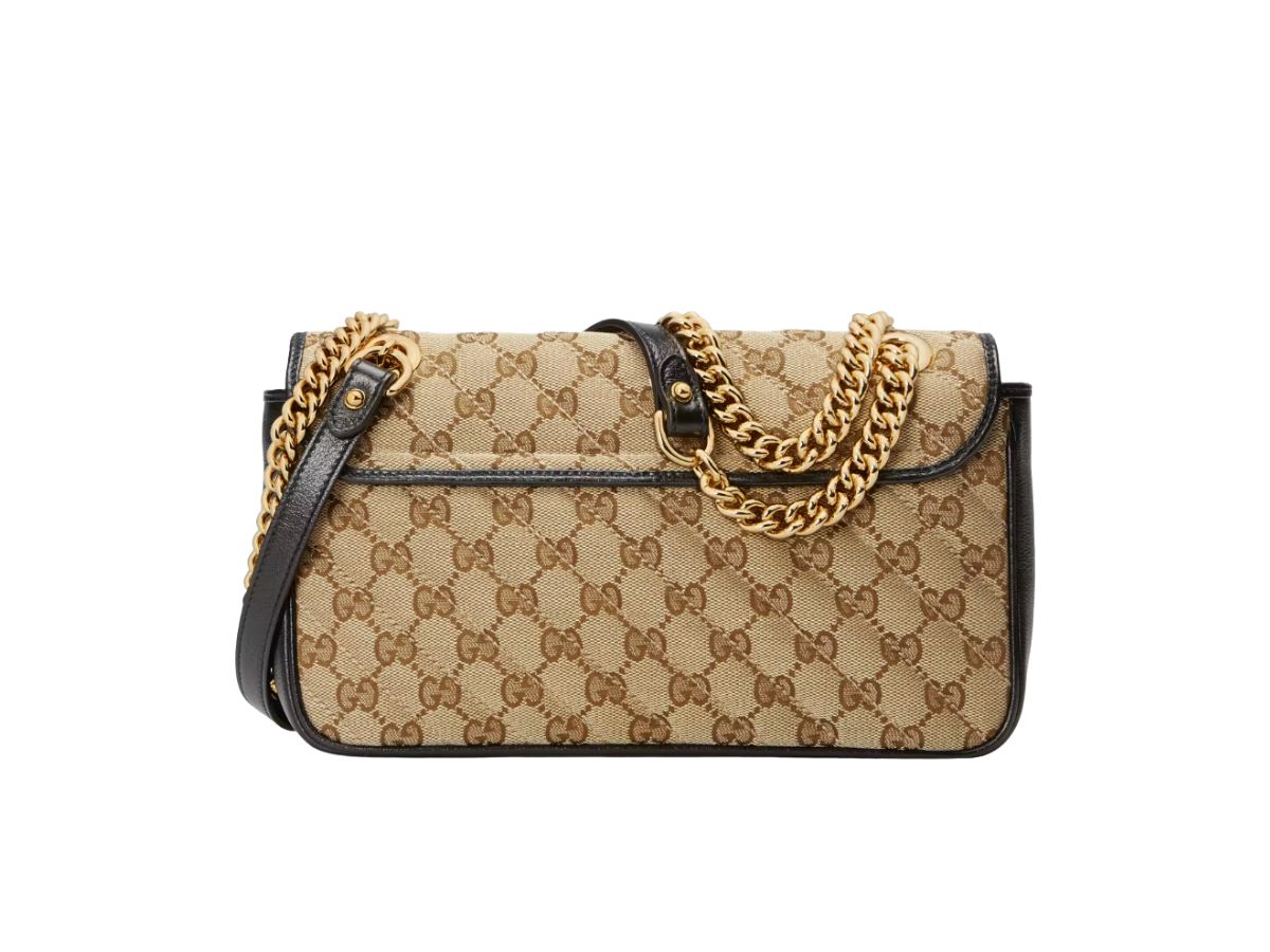 443497 Gucci GG Marmont Small Shoulder Bag-Beige/ebony