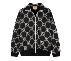 Buy Gucci GG Monogram Jersey Track Jacket Black at Sasom – Authentic and Ready to Ship