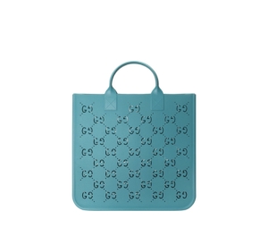 Gucci GG Rubber Tote Bag Light Blue